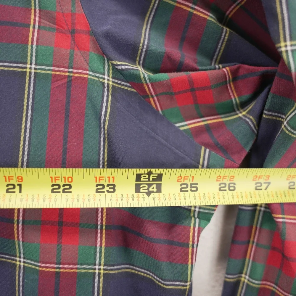 Polo Ralph Lauren Mens Classic Fit Plaid Button Down Shirt‎ Large Navy Green Red